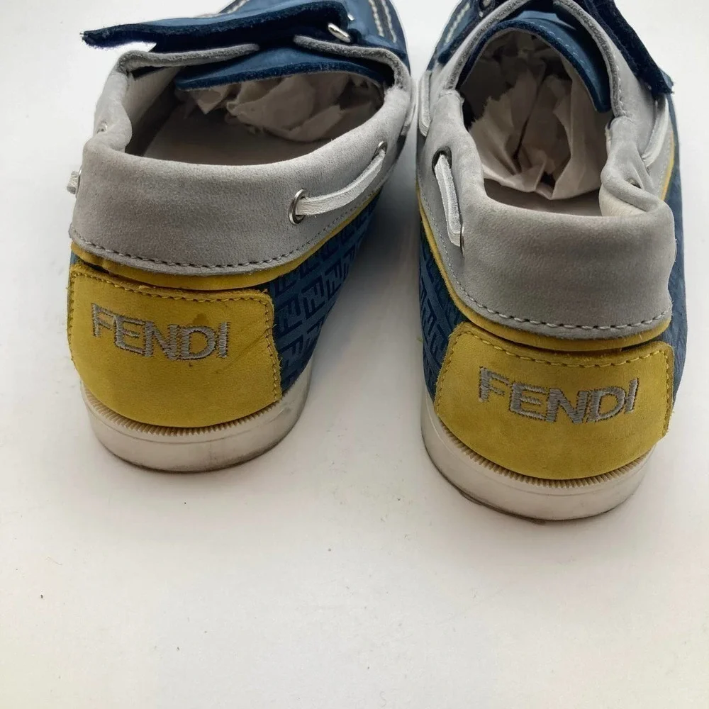 Fendi zucca logo moccasin shoes